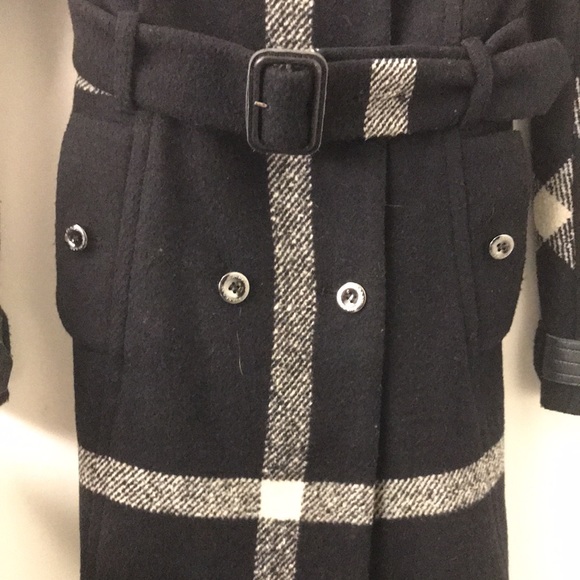 Black/dark Navy Wool Burberry Trench Coat - Picture 5 of 11